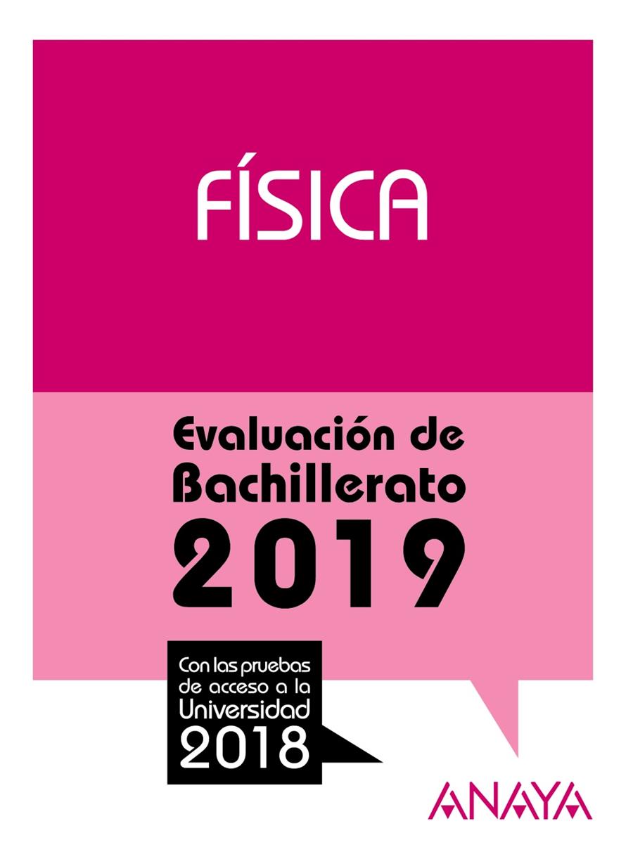 FISICA  EVALUACION DE BACHILLERATO 2019 | 9788469856802 | GARCIA ALVAREZ, Mª LUZ / PLATERO MUÑOZ, Mª PAZ