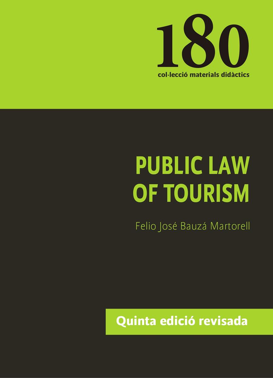 PUBLIC LAW OF TOURISM | 9788483844250 | BAUZA MARTORELL, FELIO JOSE