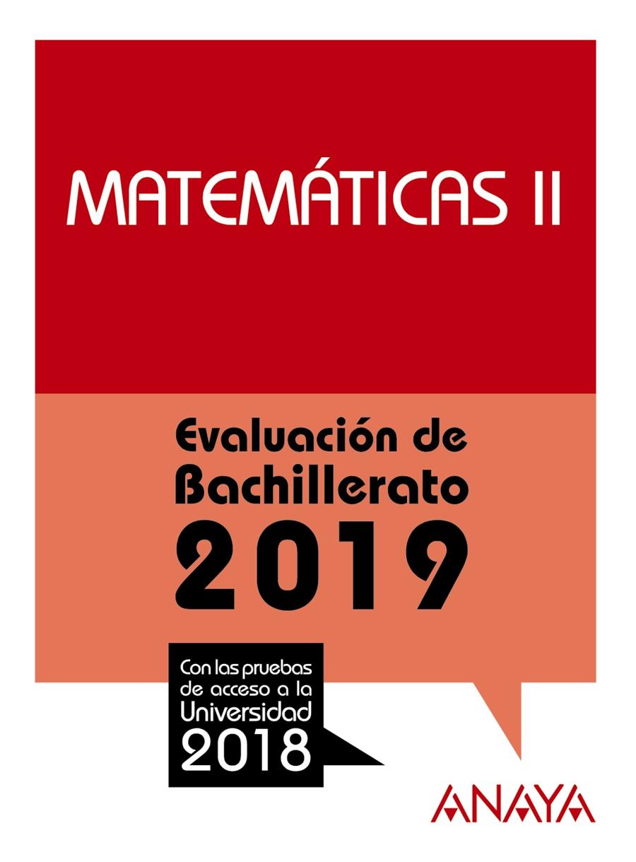 MATEMATICAS II EVALUACION DE BACHILLERATO 2019 | 9788469856833 | BUSTO CABALLERO, ANA ISABEL / DIAZ ORTEGA, ANA MARIA