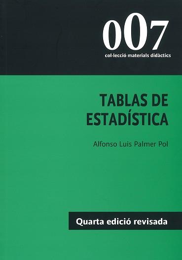 TABLAS DE ESTADISTICA | 9788483844458 | PALMER POL, ALFONSO LUIS