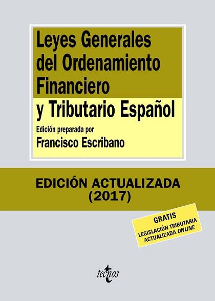 LEYES GENERALES DEL ORDENAMIENTO FINANCIERO Y TRIBUTARIO ESPAÑOL | 9788430972593 | EDITORIAL TECNOS