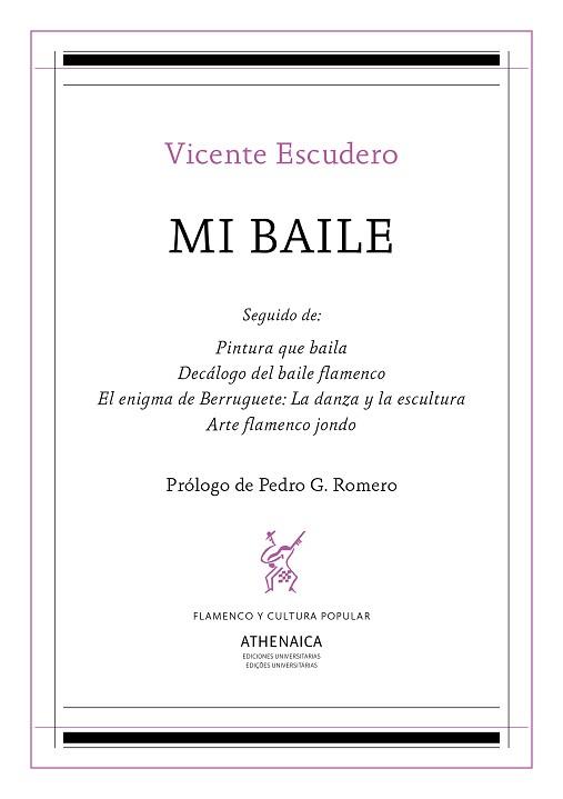 MI BAILE Y OTROS ESCRITOS | 9788417325046 | ESCUDERO URIVE, VICENTE