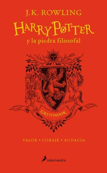 GRYFFINDOR  HARRY POTTER Y LA PIEDRA FILOSOFAL COLOR ROJO | 9788498388879 | ROWLING, J K