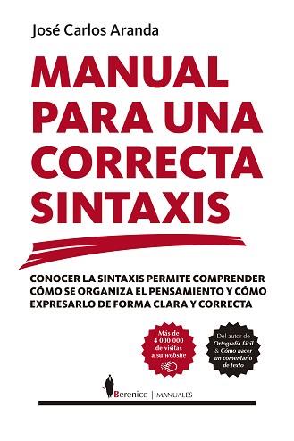 MANUAL PARA UNA CORRECTA SINTAXIS | 9788417418373 | ARANDA, JOSE CARLOS