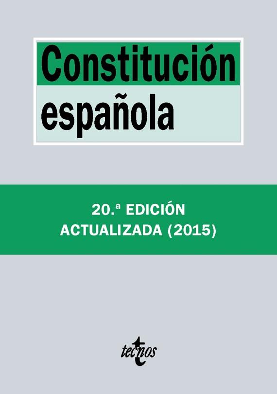 CONSTITUCION ESPAÑOLA | 9788430966189 | EDITORIAL TECNOS