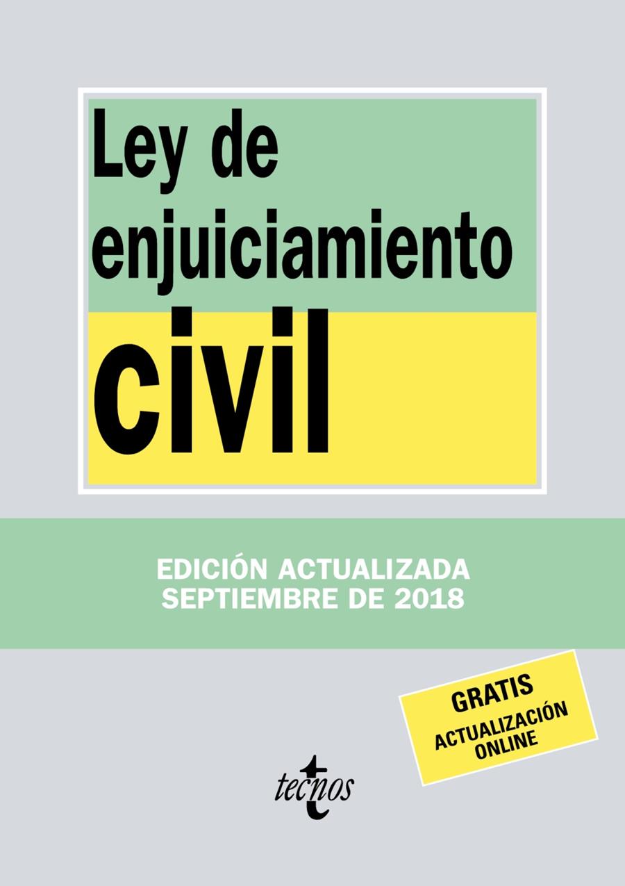 LEY DE ENJUICIAMIENTO CIVIL (SEPTIEMBRE 2018) | 9788430974962