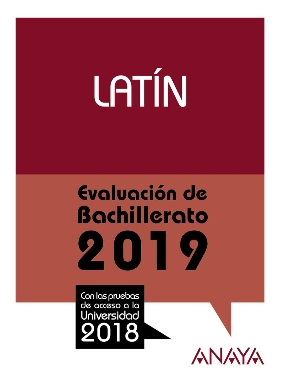 LATIN EVALUACION DE BACHILLERATO 2019 | 9788469856840 | MARTINEZ QUINTANA, MANUEL 