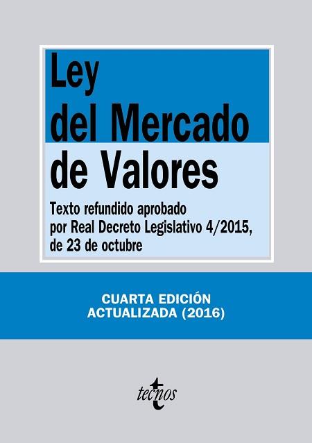 LEY DEL MERCADO DE VALORES | 9788430968633 | EDITORIAL TECNOS