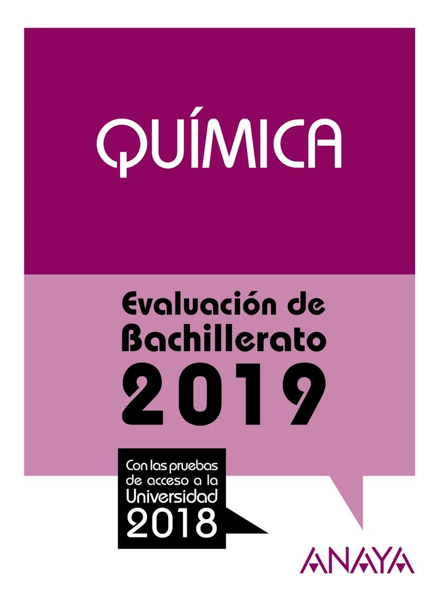 QUIMICA  EVALUACION DE BACHILLERATO 2019 | 9788469856819 | FERNANDEZ FEAL, FRANCISCA ESTER