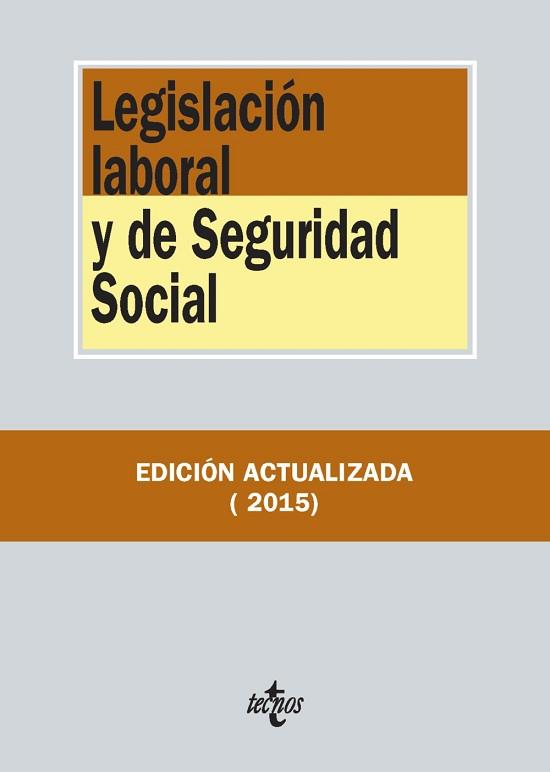 LEGISLACION LABORAL Y DE SEGURIDAD SOCIAL | 9788430966110 | EDITORIAL TECNOS