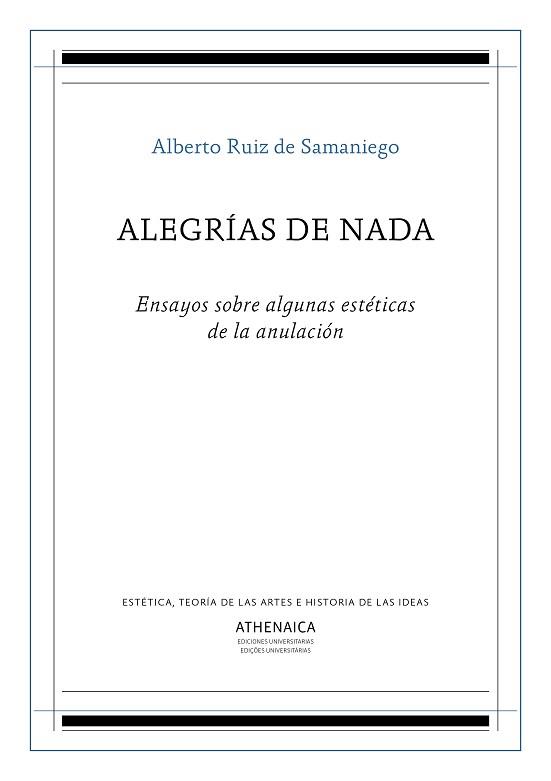 ALEGRIAS DE NADA | 9788417325572 | RUIZ DE SAMANIEGO, ALBERTO